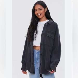 Fleece Button-Front Shacket